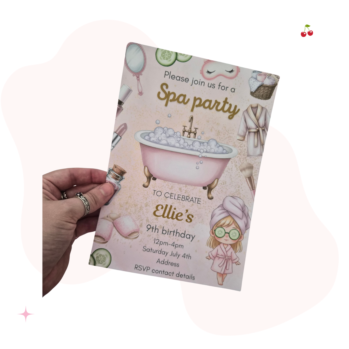 Personalised Spa Party Invitation