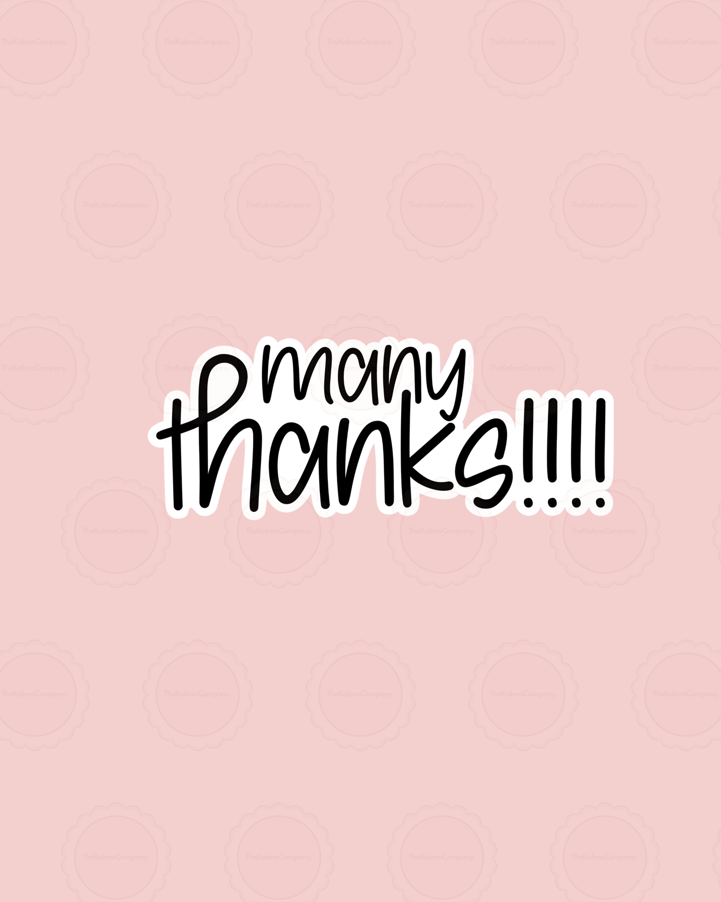 Many thanks Sticker Sheet