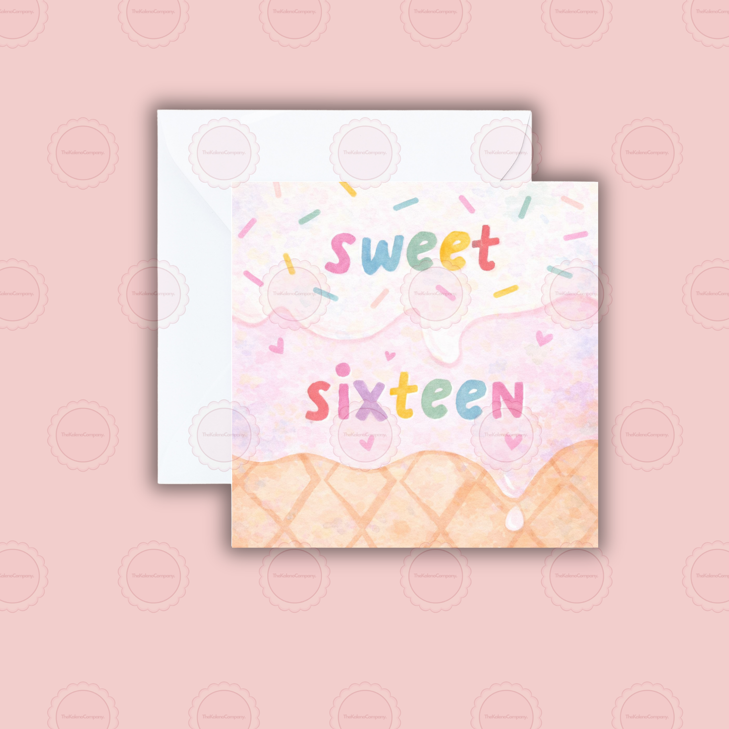 Milestone - Pink Ice Cream Sweet 16 Birthday Card