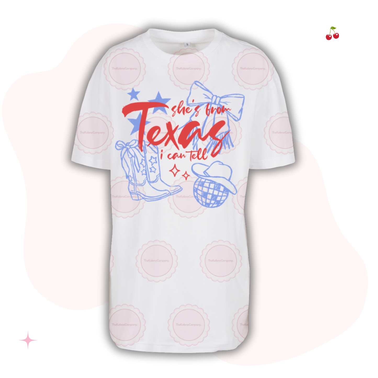 Texas Adult’s Oversized White T- Shirt