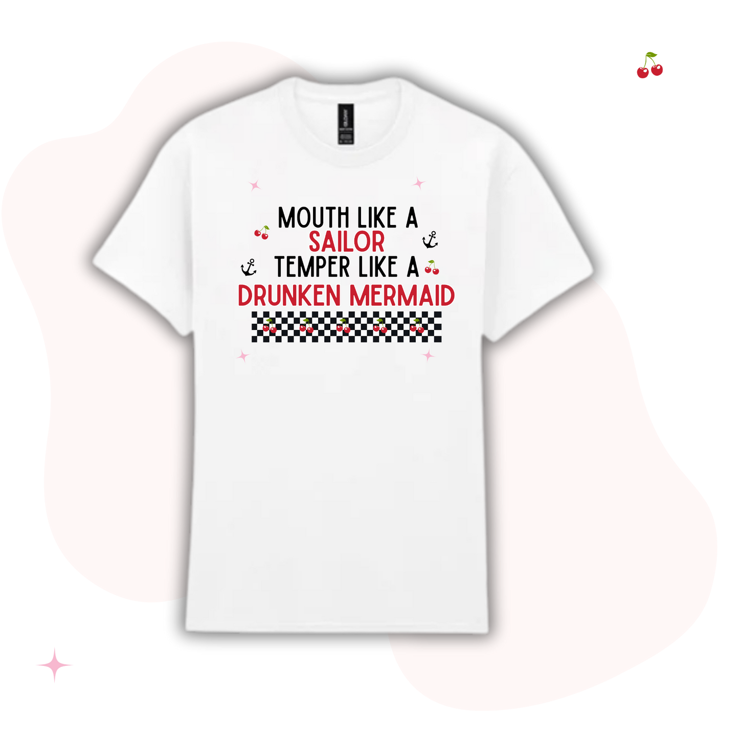 Mouth Like A Sailor Adults White T-Shirt