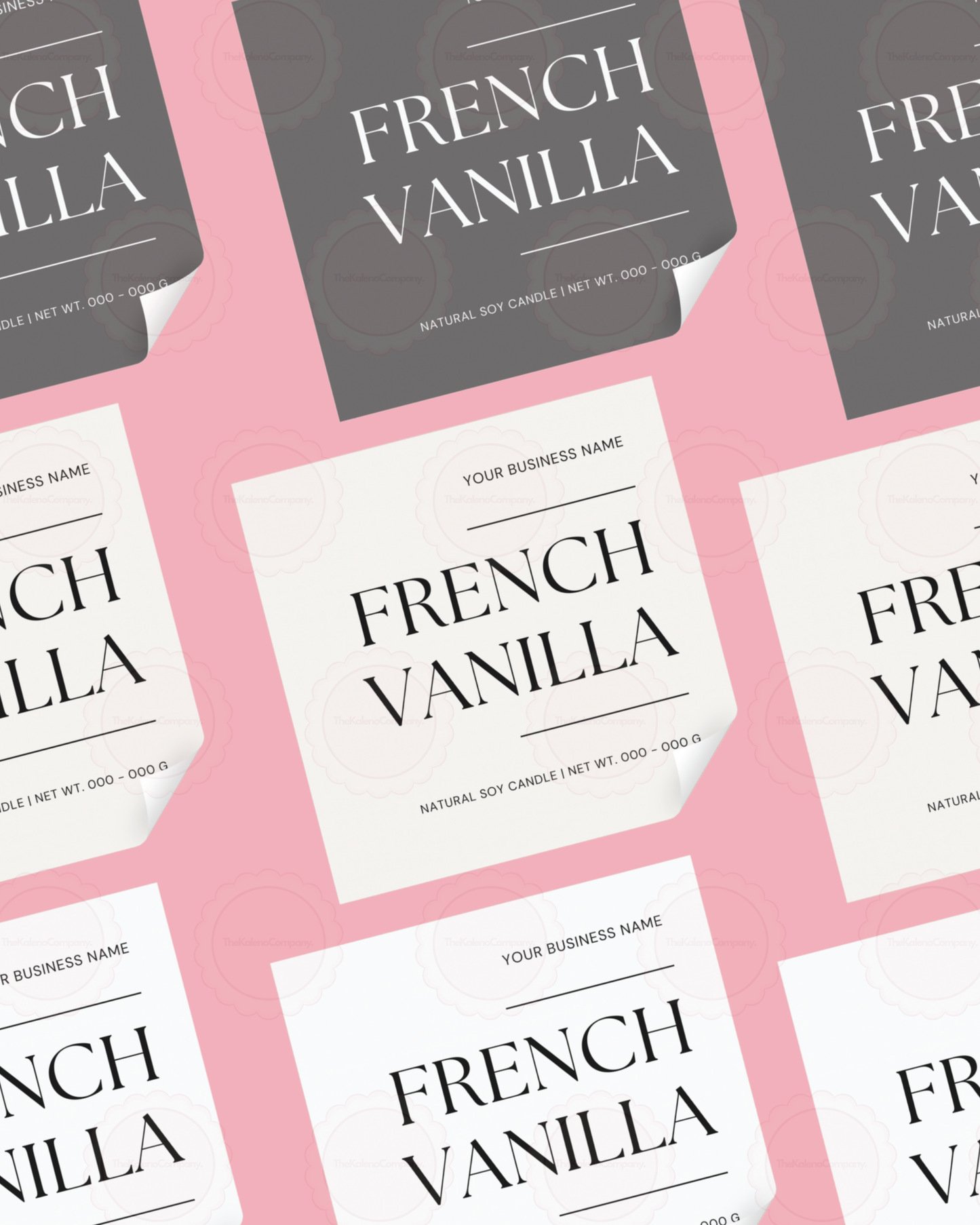 Square Candle Label Sticker Sheets