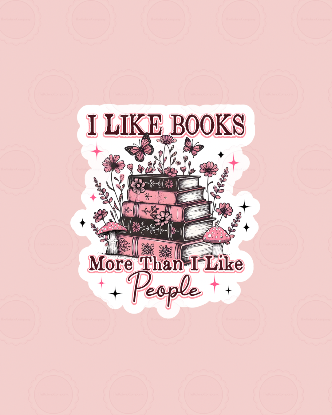I like books, more than people Sticker
