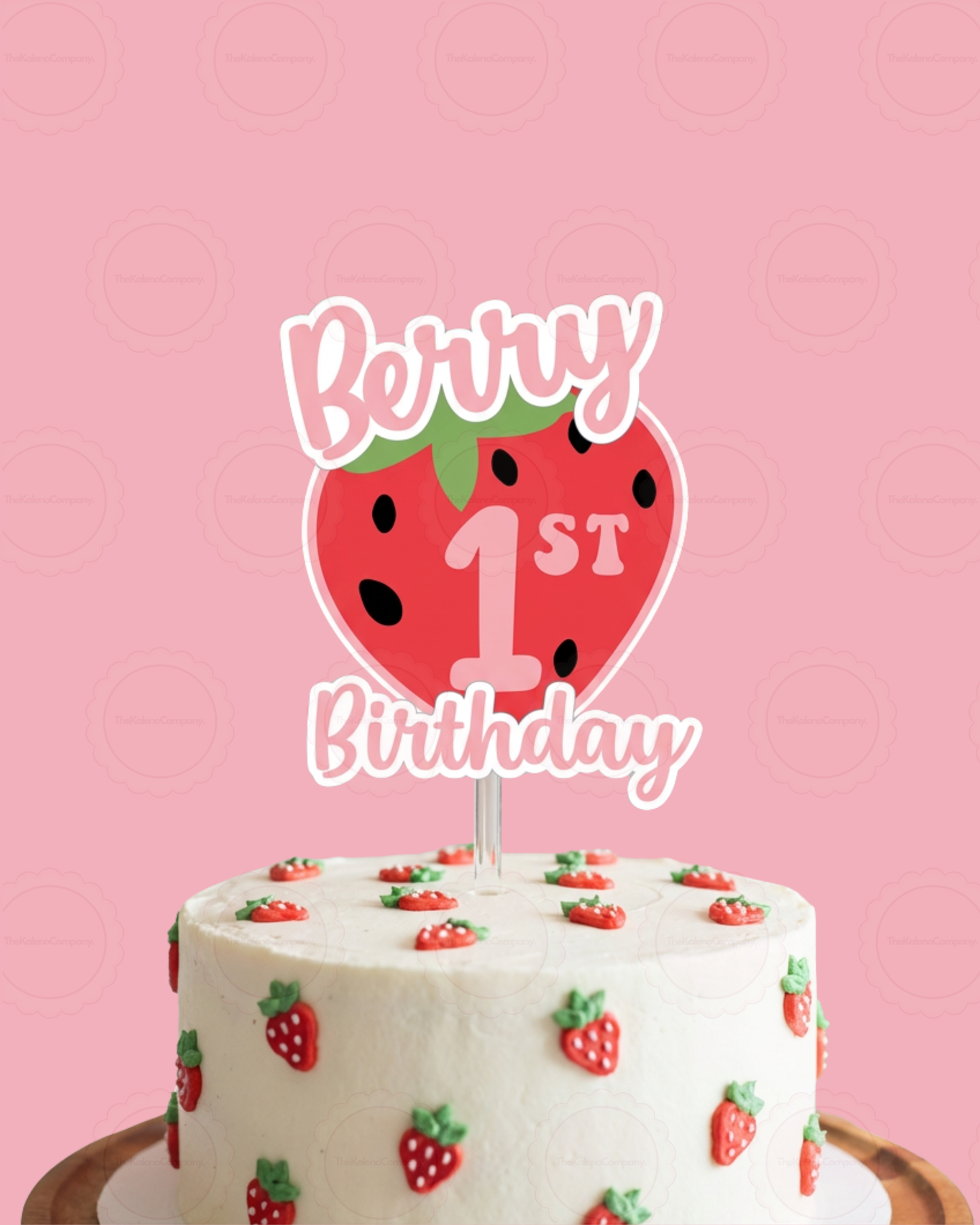 Berry 1st Birthday Cake Topper