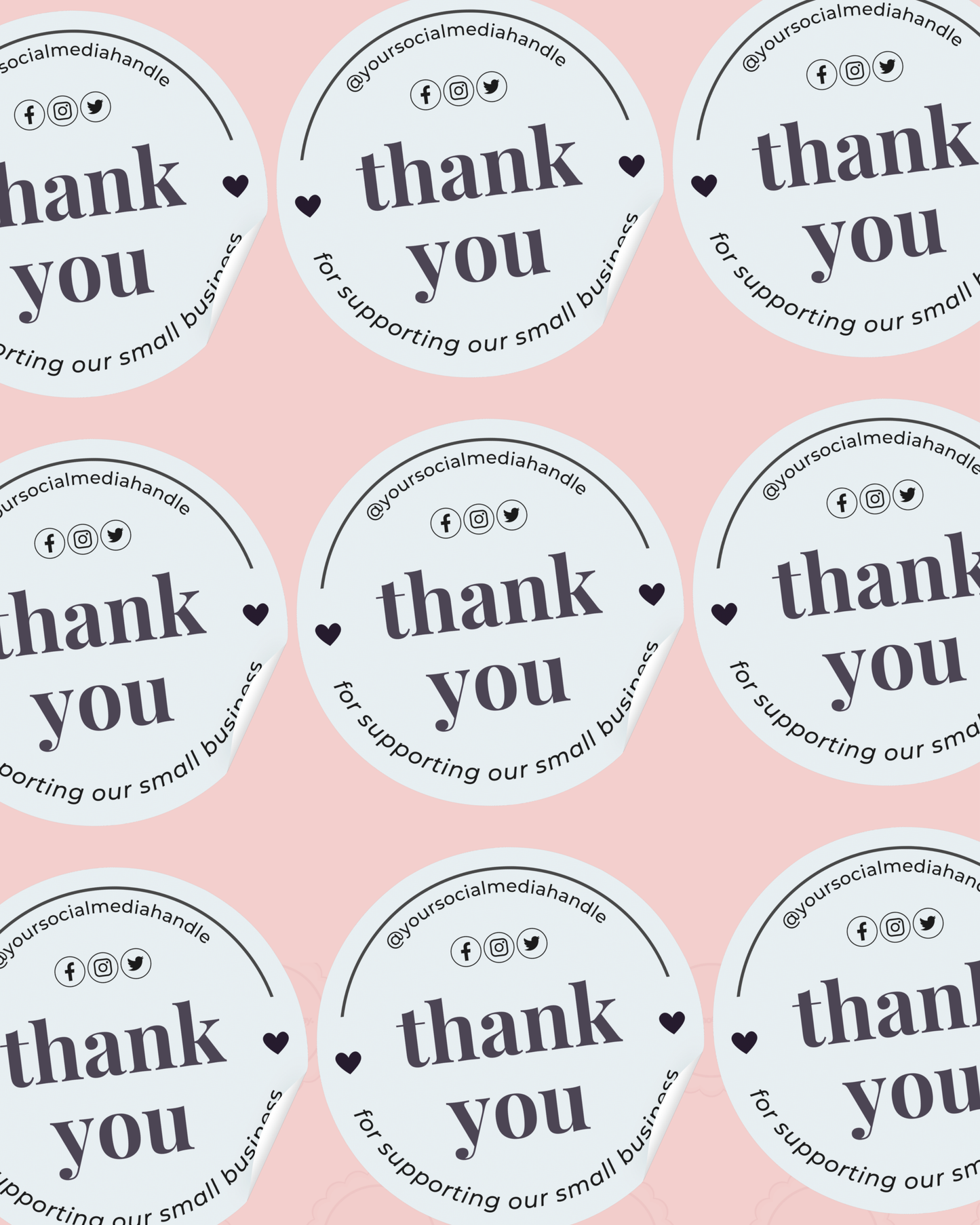 Colourful Thank You Sticker Sheet