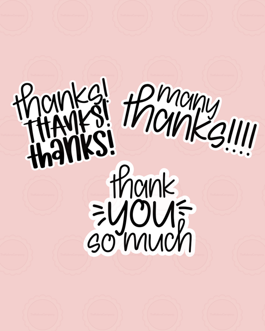 Thankyou Sticker Sheet bundle