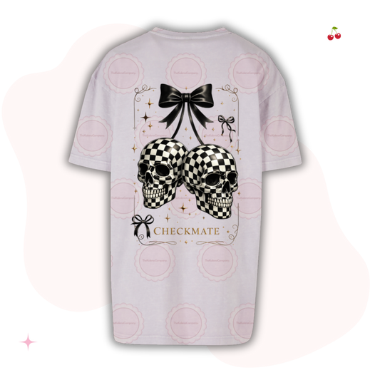 Checkmate Soft Lilac Adults Oversized T- Shirt