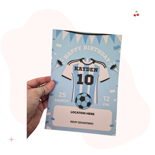 Personalised Football Invitation