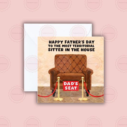 Novelty Dads Seat  Father’s Day Card