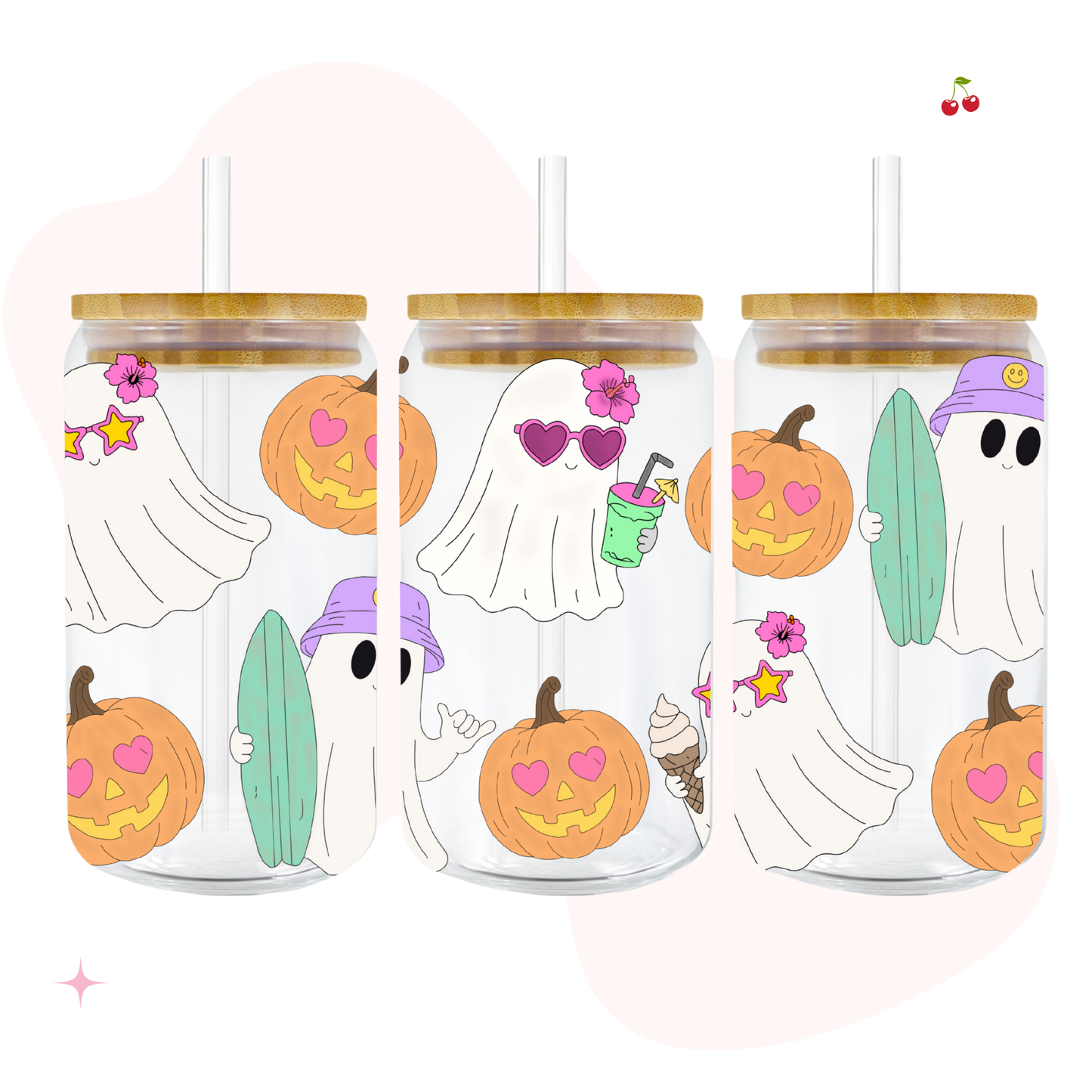 Summerween 16oz Glass Libbey Can