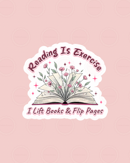 Reading is exercise Sticker