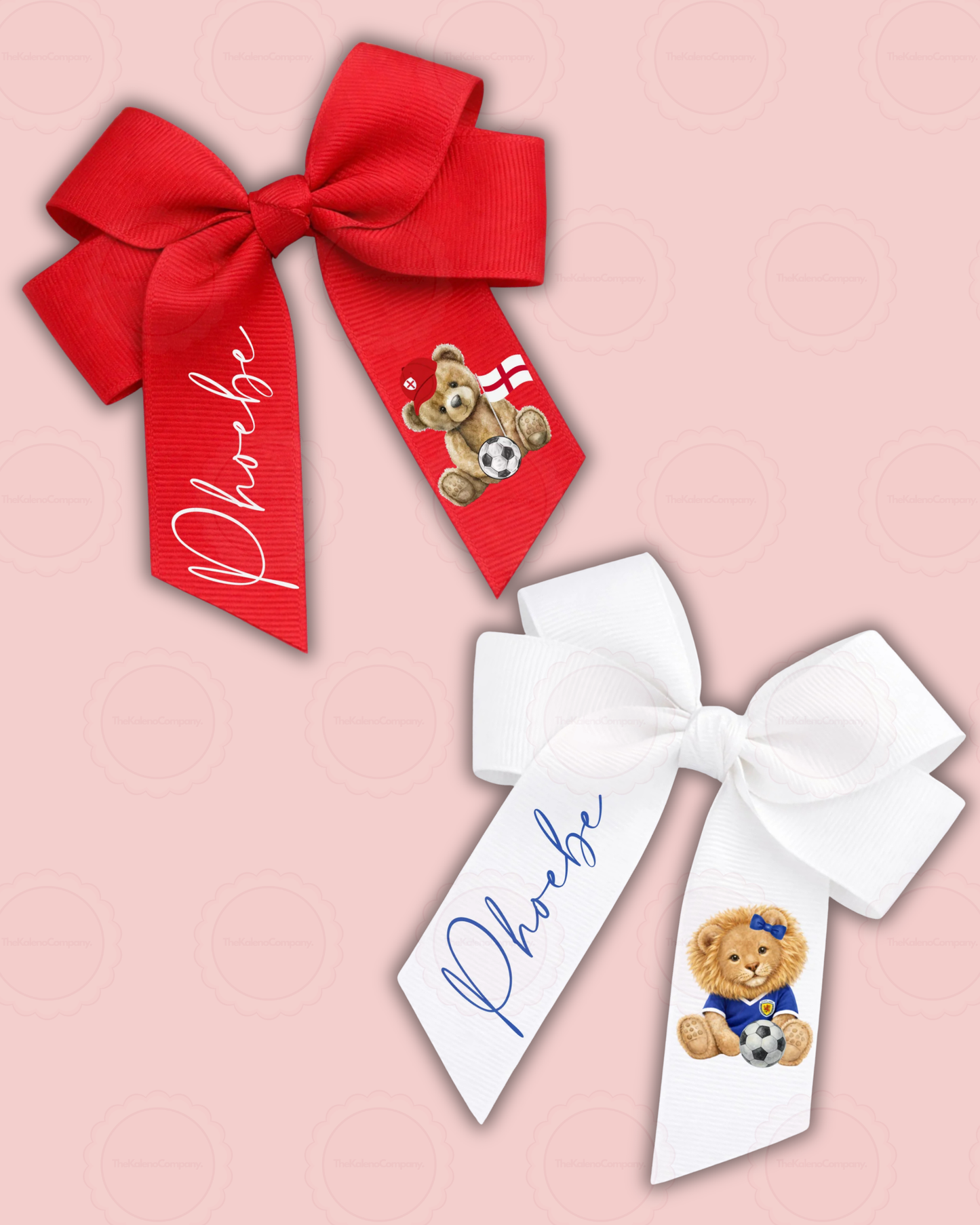 Personalised Football Hair Bow