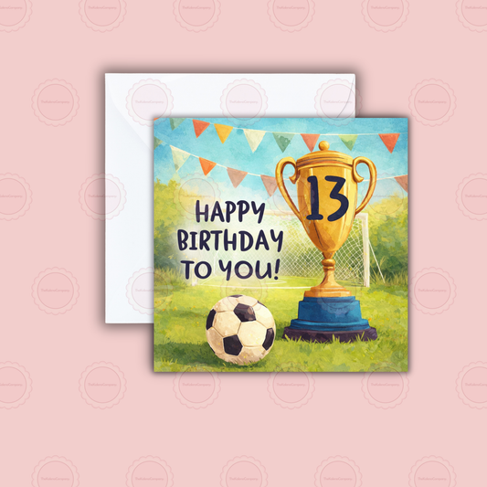 Milestone Teenager Football Birthday Card
