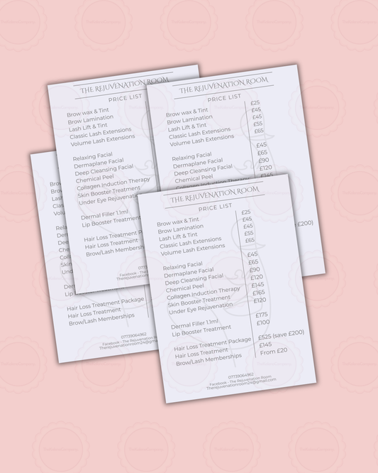 Custom Price Lists