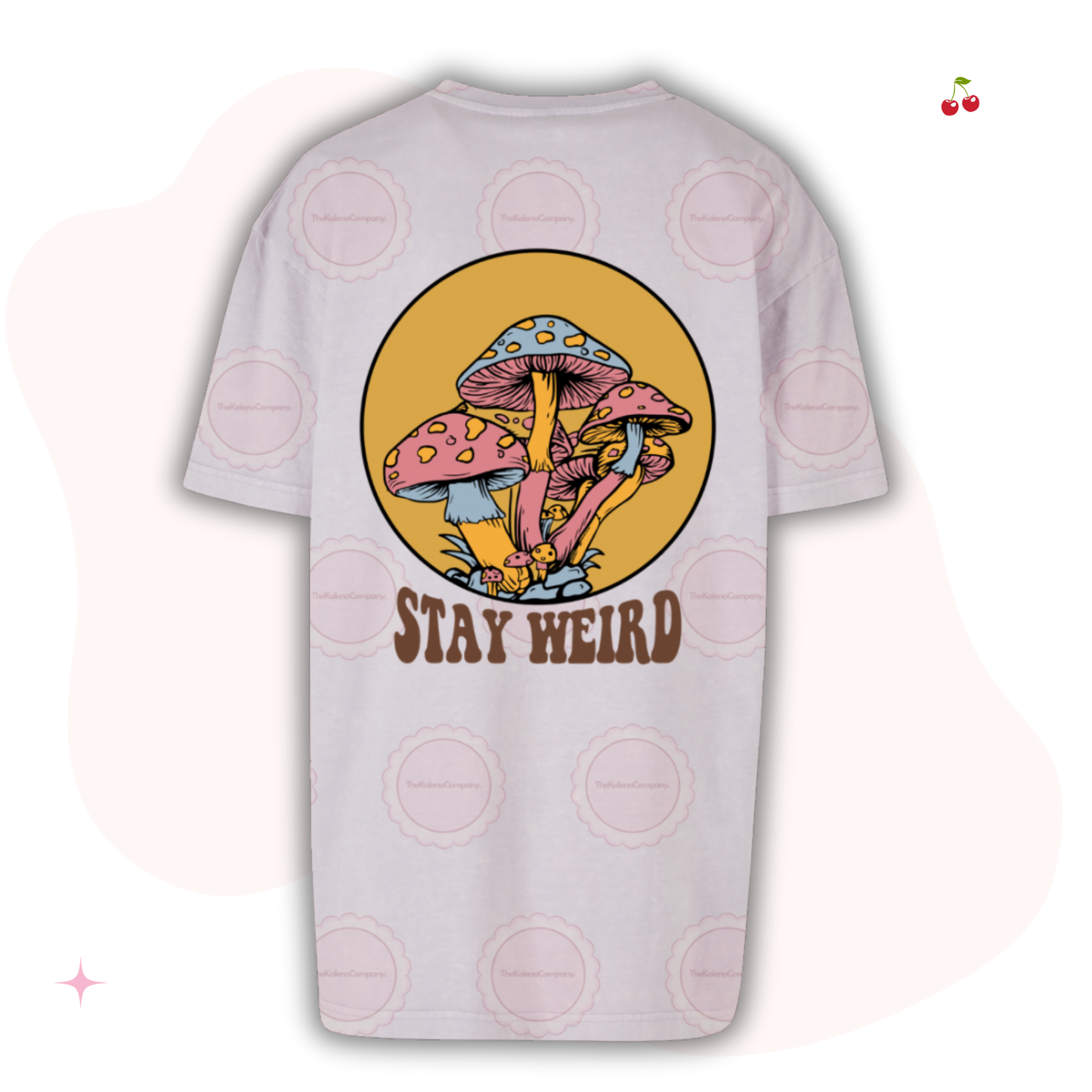 Stay Weird Soft  Lilac Adults Oversized T- Shirt