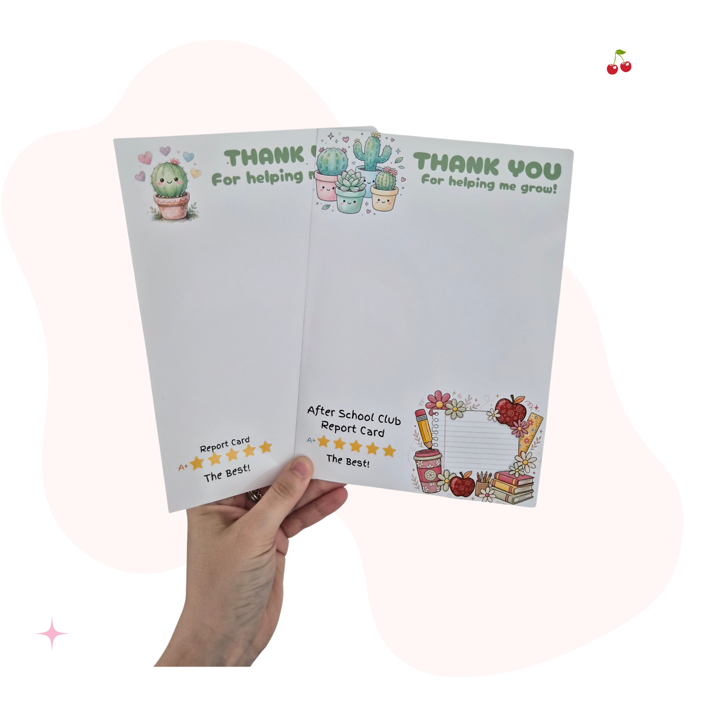 Personalised Teacher Gift Card Backers