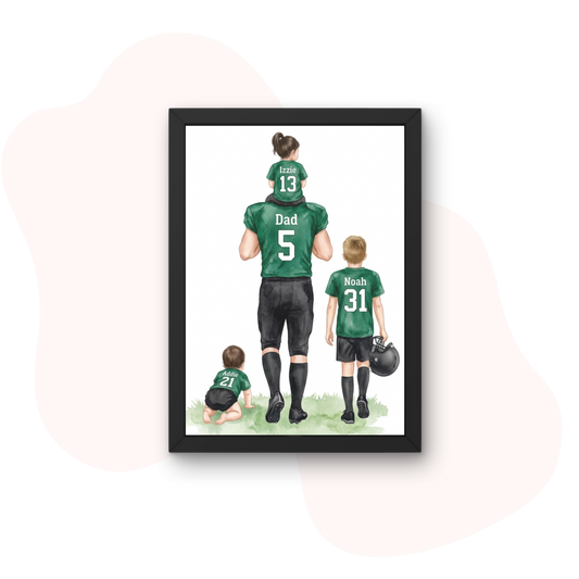 Custom American Football Wall Print