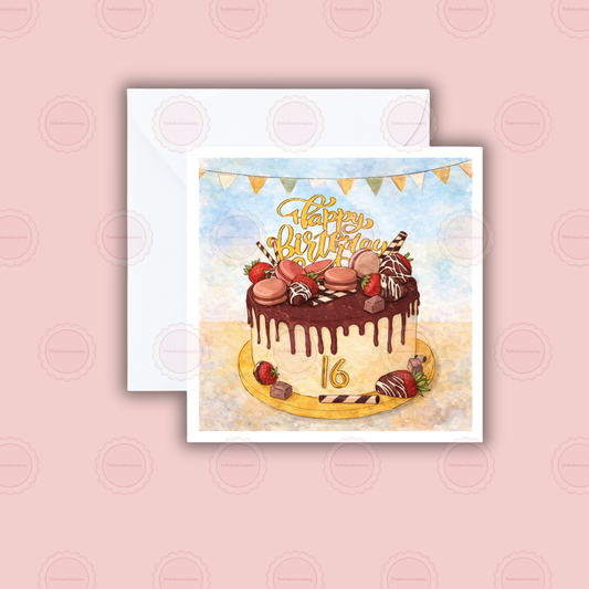 Milestone - 16th Cake Birthday Card