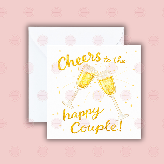 Cheers to the happy couple Wedding Card