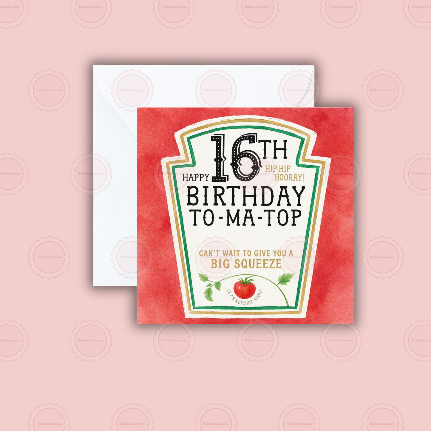 Milestone -  16th Funny Ketchup Pun Birthday Card