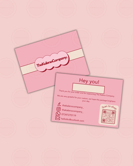 Custom A6 Thank-you Cards
