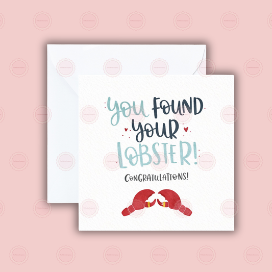 You found your lobster Wedding Card