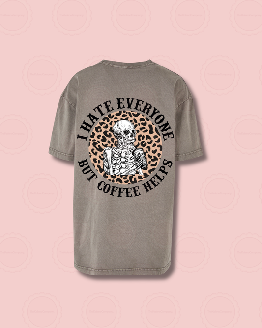 I Hate Everyone - Women’s oversized acid wash tee