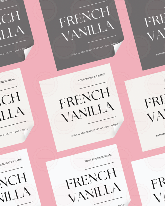 Square Candle Label Sticker Sheets