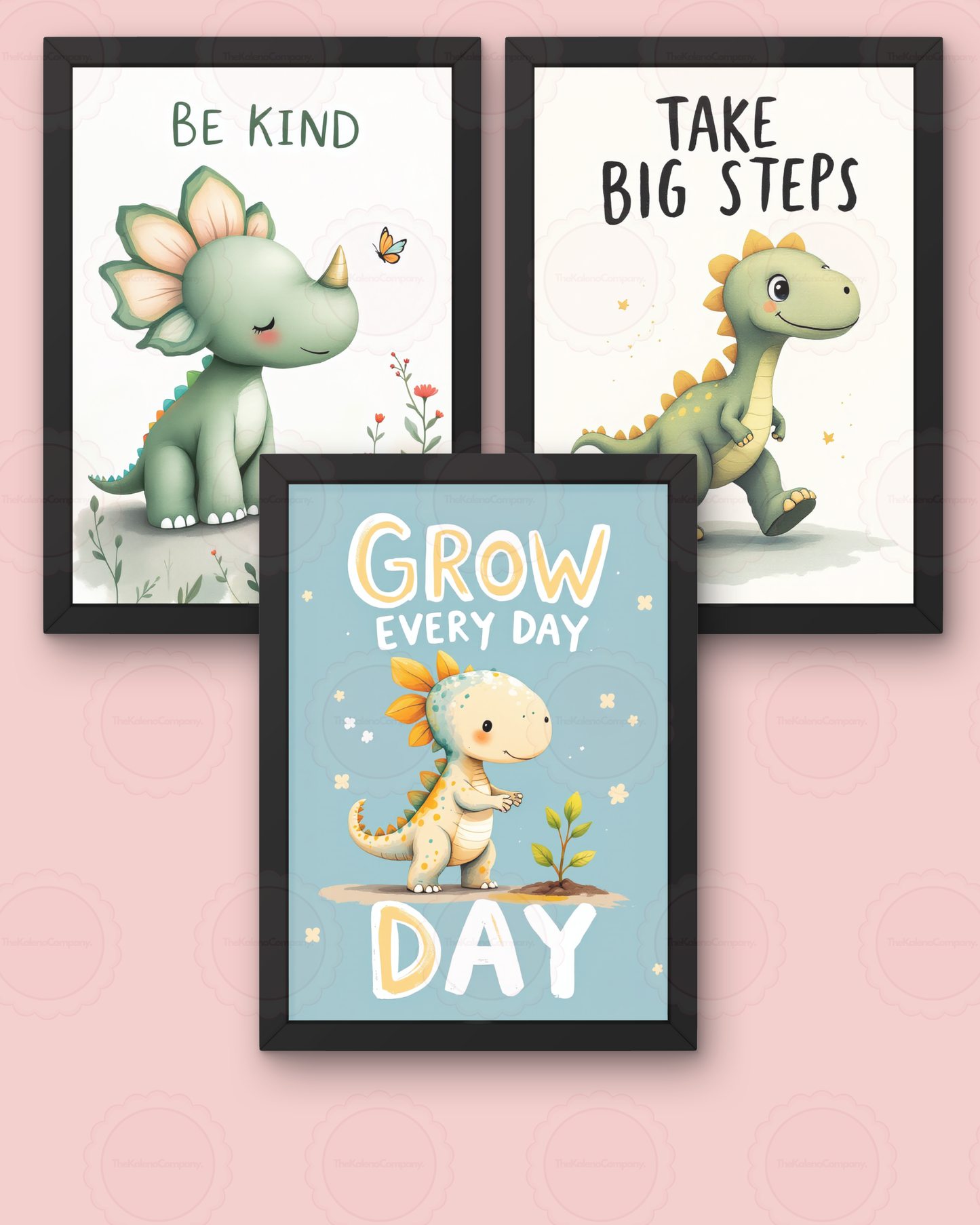 Set of 3 Dino prints