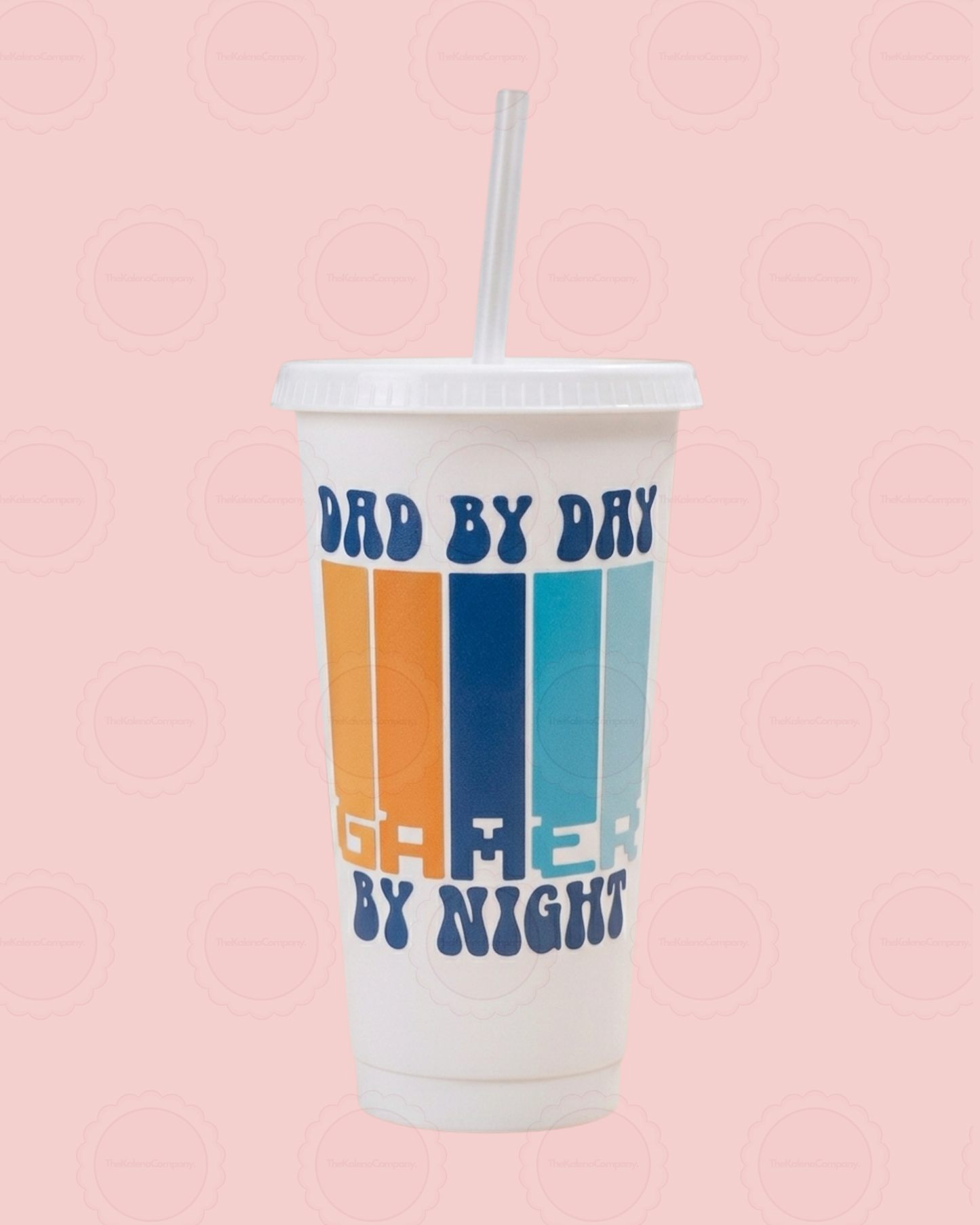 Dad by day, gamer by night 24oz White Cold Cup
