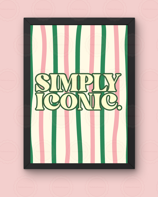 Simply Iconic Striped Wall Print