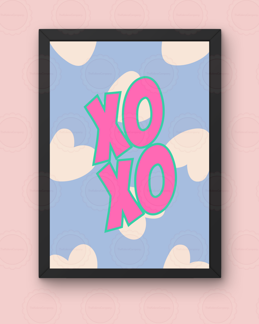 XOXO Retro Wall Print