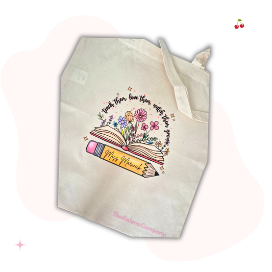 Personalised Teacher Tote Bag