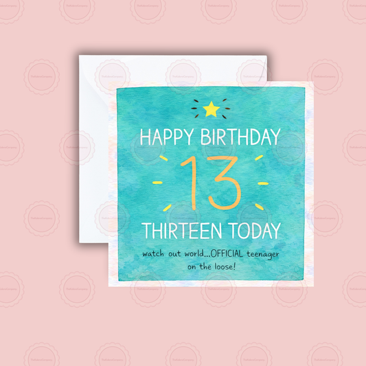 Milestone Teenager Birthday Card