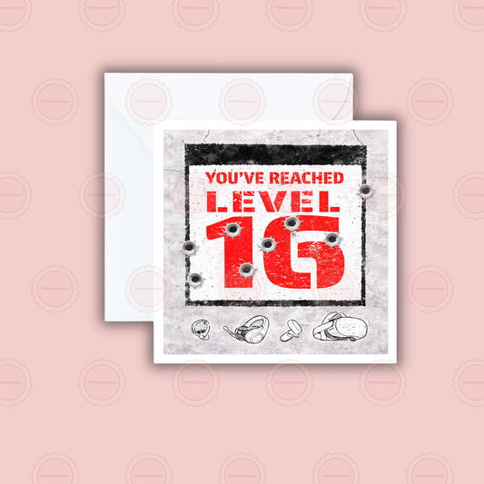 Milestone Reached Level 16 Birthday Card