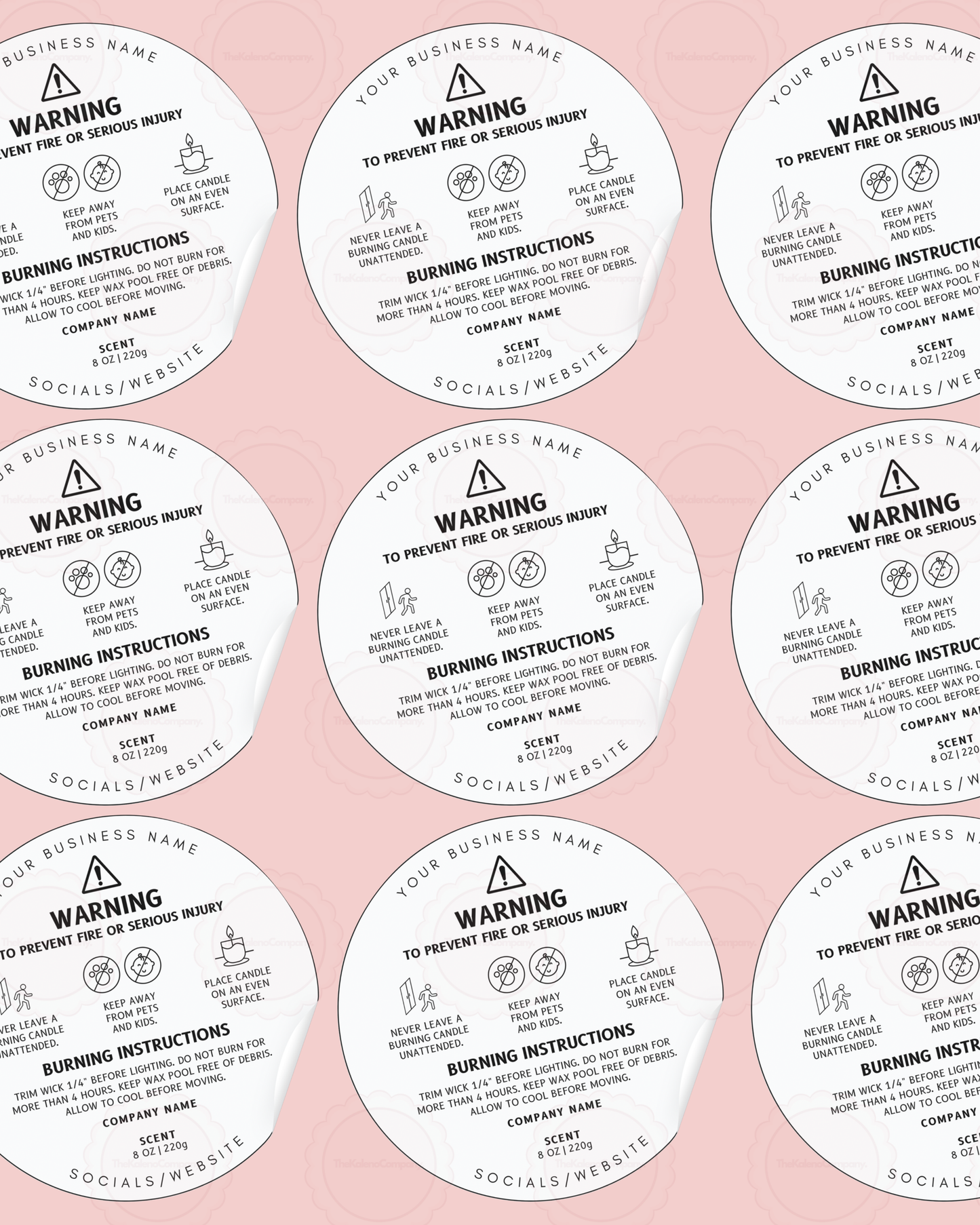 Warning Label Sheet