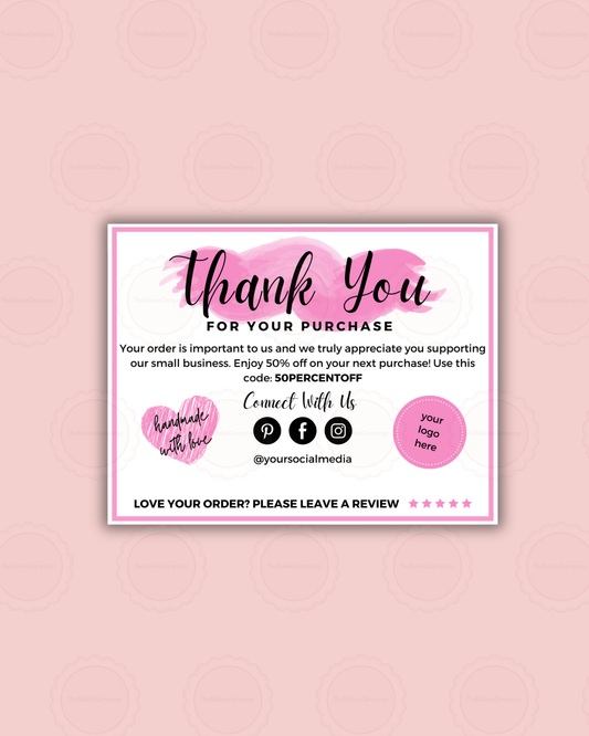 A6 Thankyou Cards