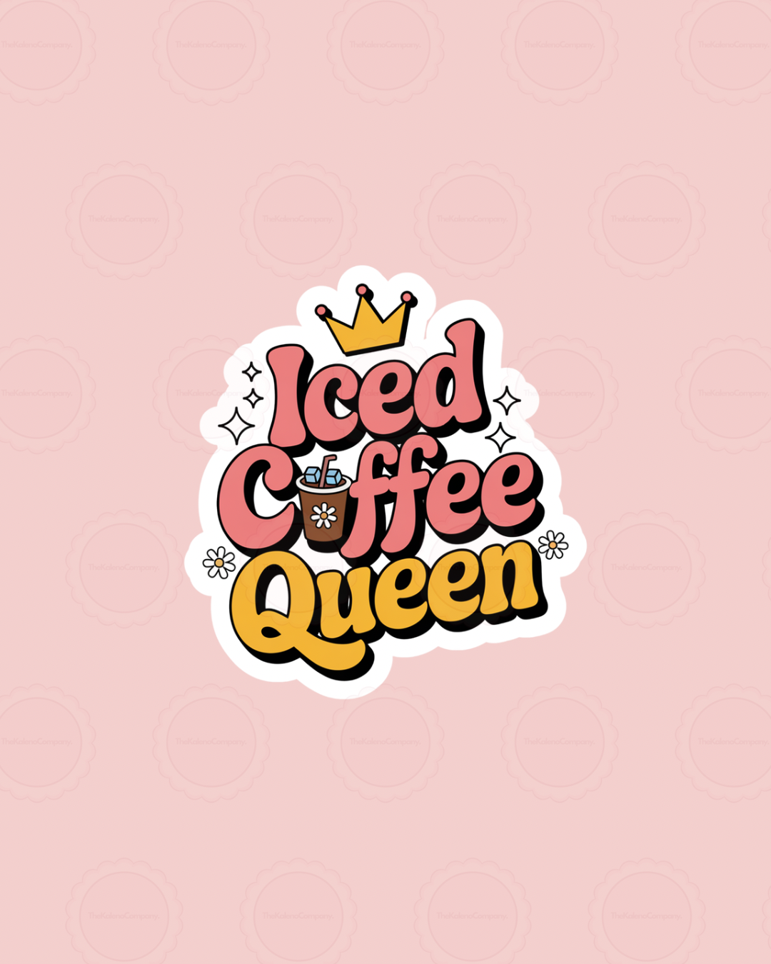 Iced Coffee Queen Sticker