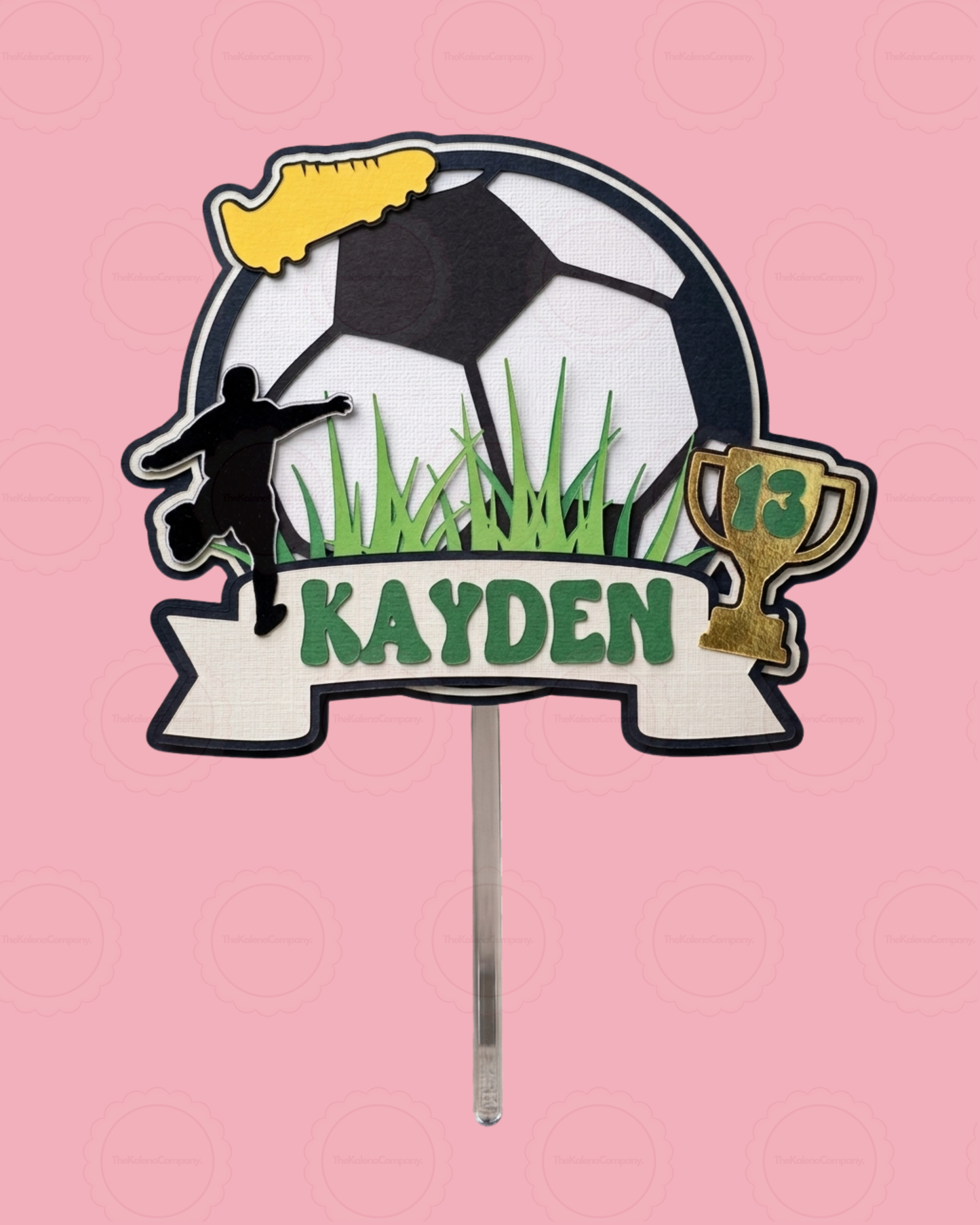 Football Custom Name Cake Topper
