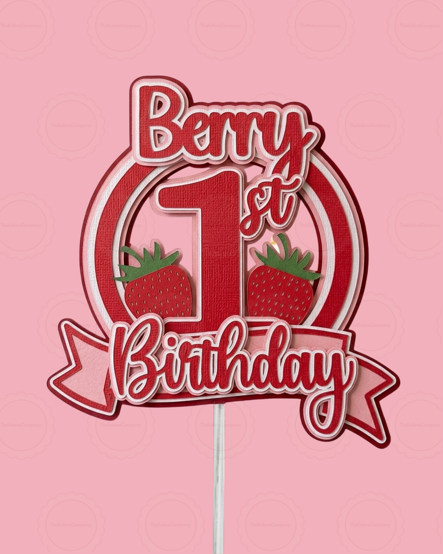 Berry 1st Birthday Cake Topper