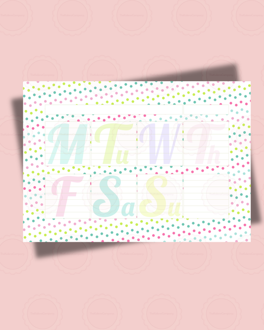 Spotty Weekly Notepad