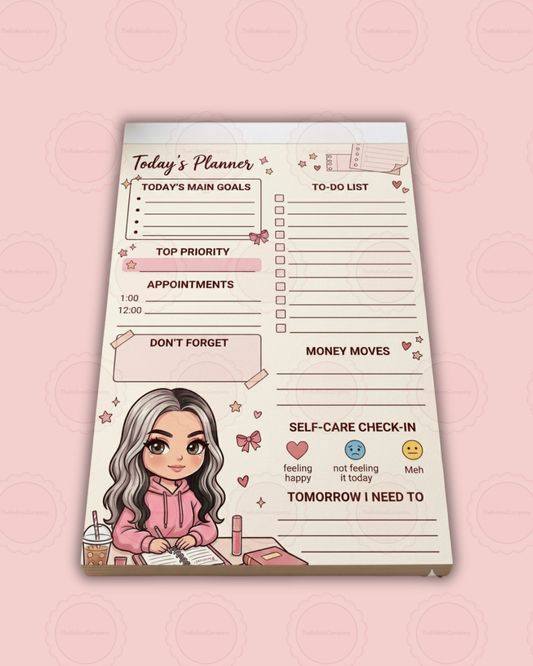 Custom Character Daily Planner Pad